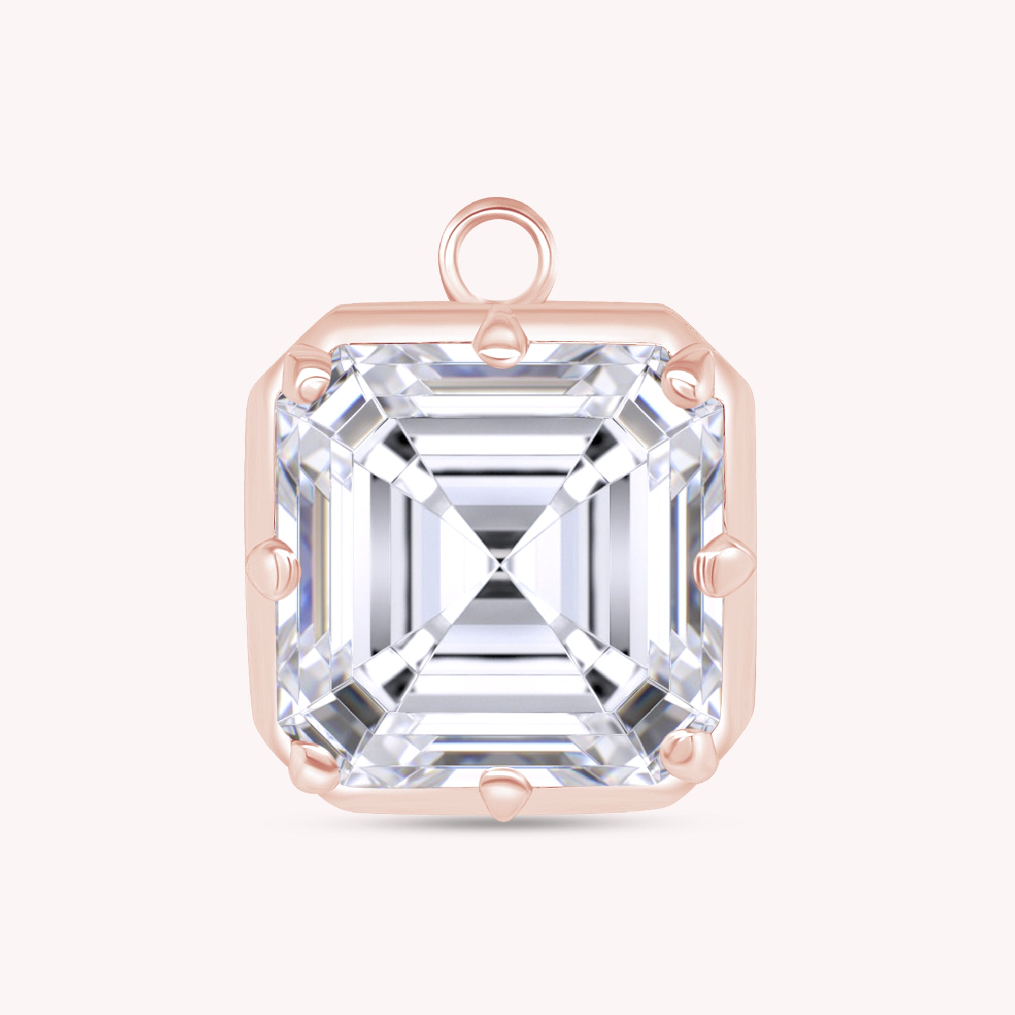 Fancy Shape Moissanite Georgian setting pendants in 925 Sterling Silver