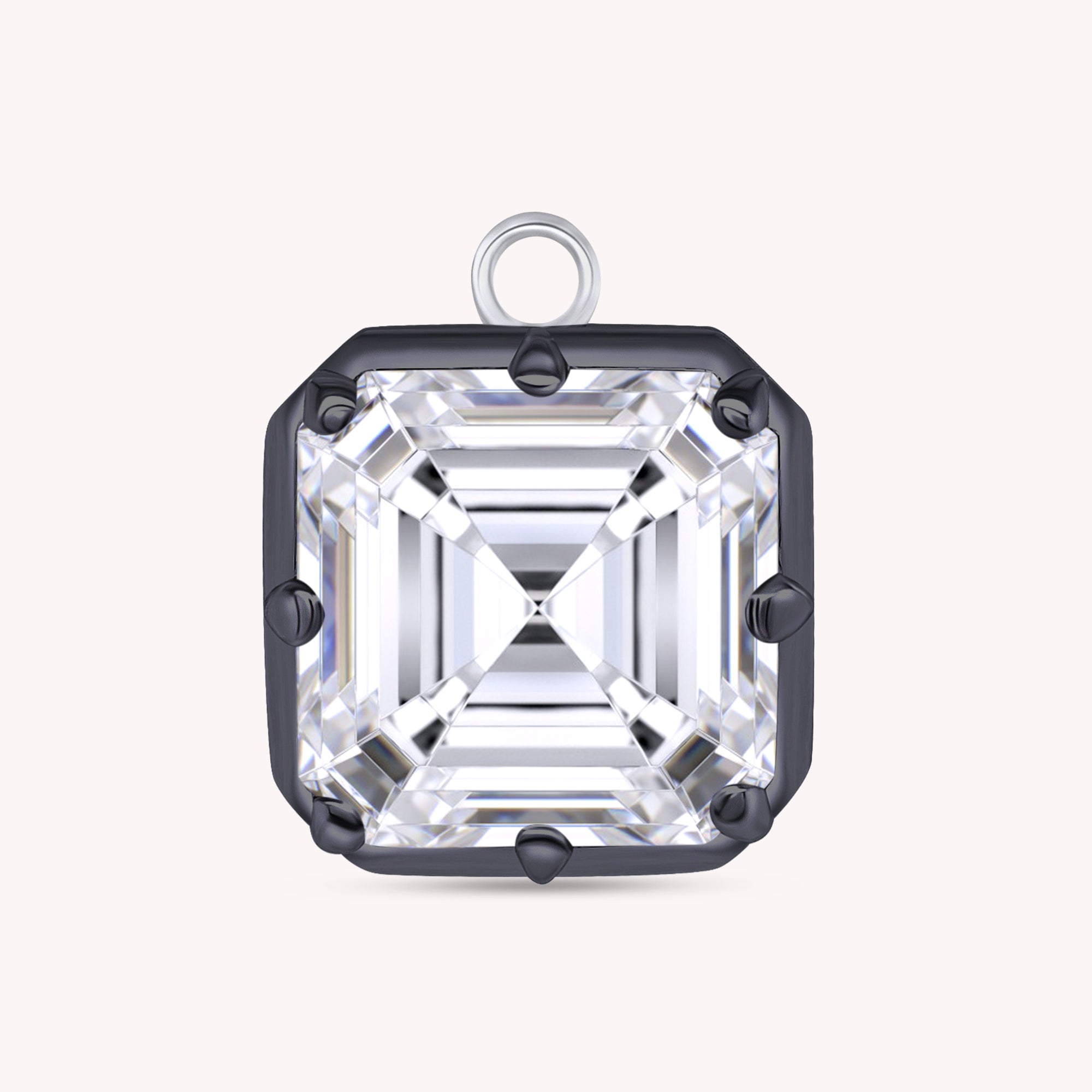 Fancy Shape Moissanite Georgian setting pendants