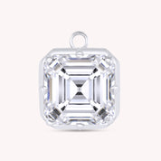 Fancy Shape Moissanite Georgian setting pendants in 925 Sterling Silver