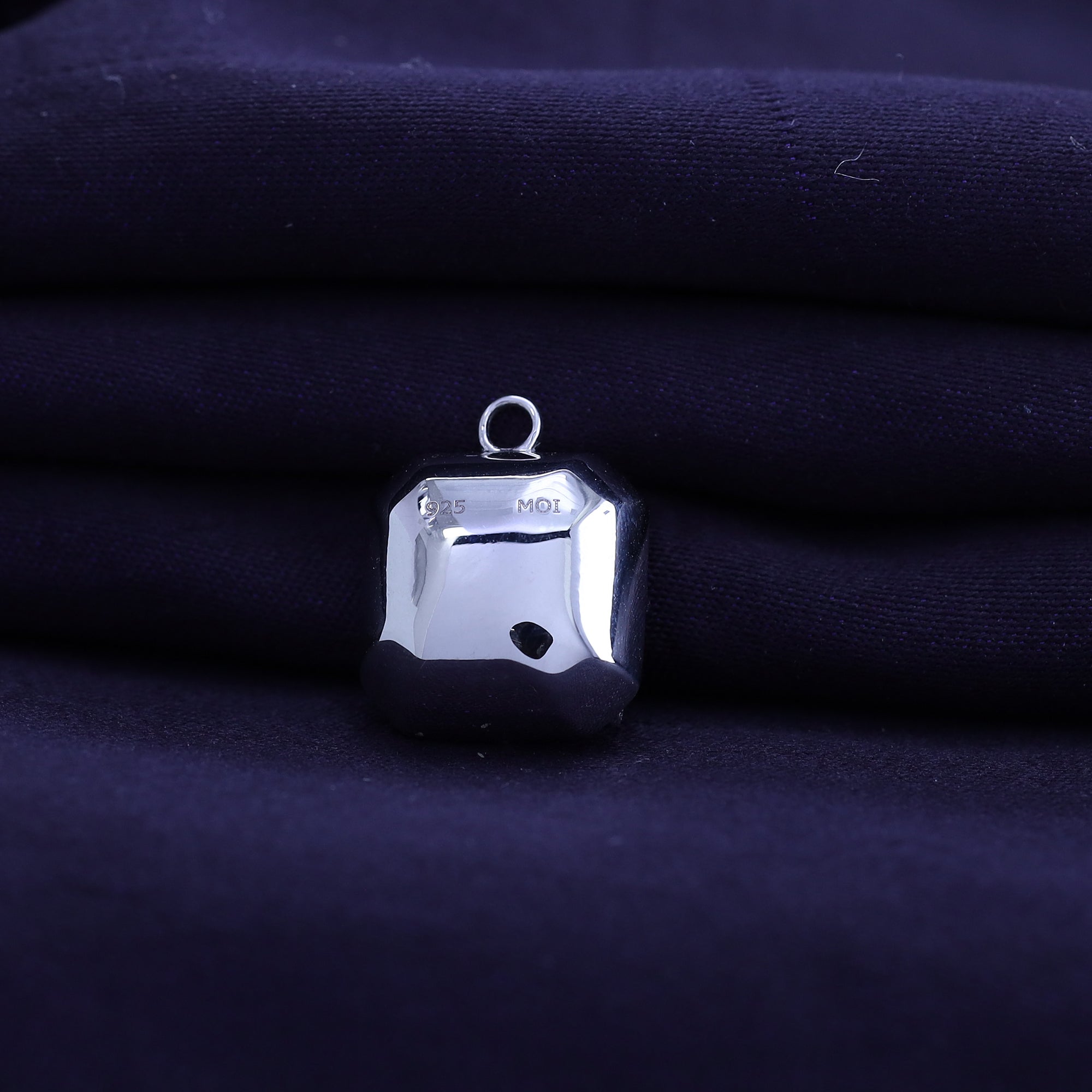 Fancy Shape Moissanite Georgian setting pendants in 925 Sterling Silver