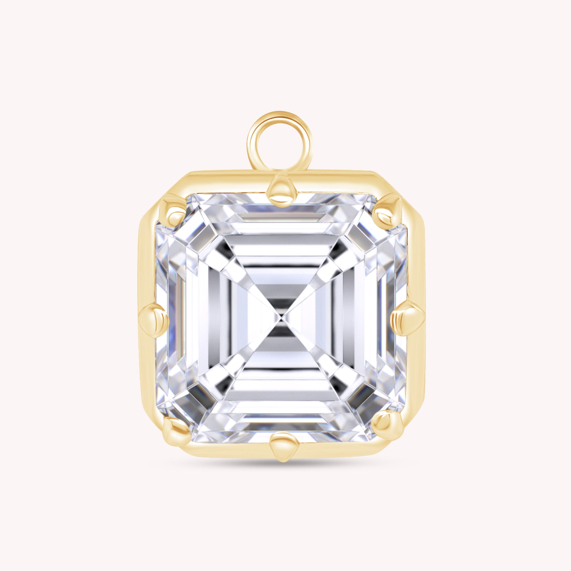 Fancy Shape Moissanite Georgian setting pendants in 925 Sterling Silver
