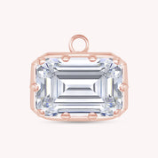Fancy Shape Moissanite Georgian setting pendants in 925 Sterling Silver
