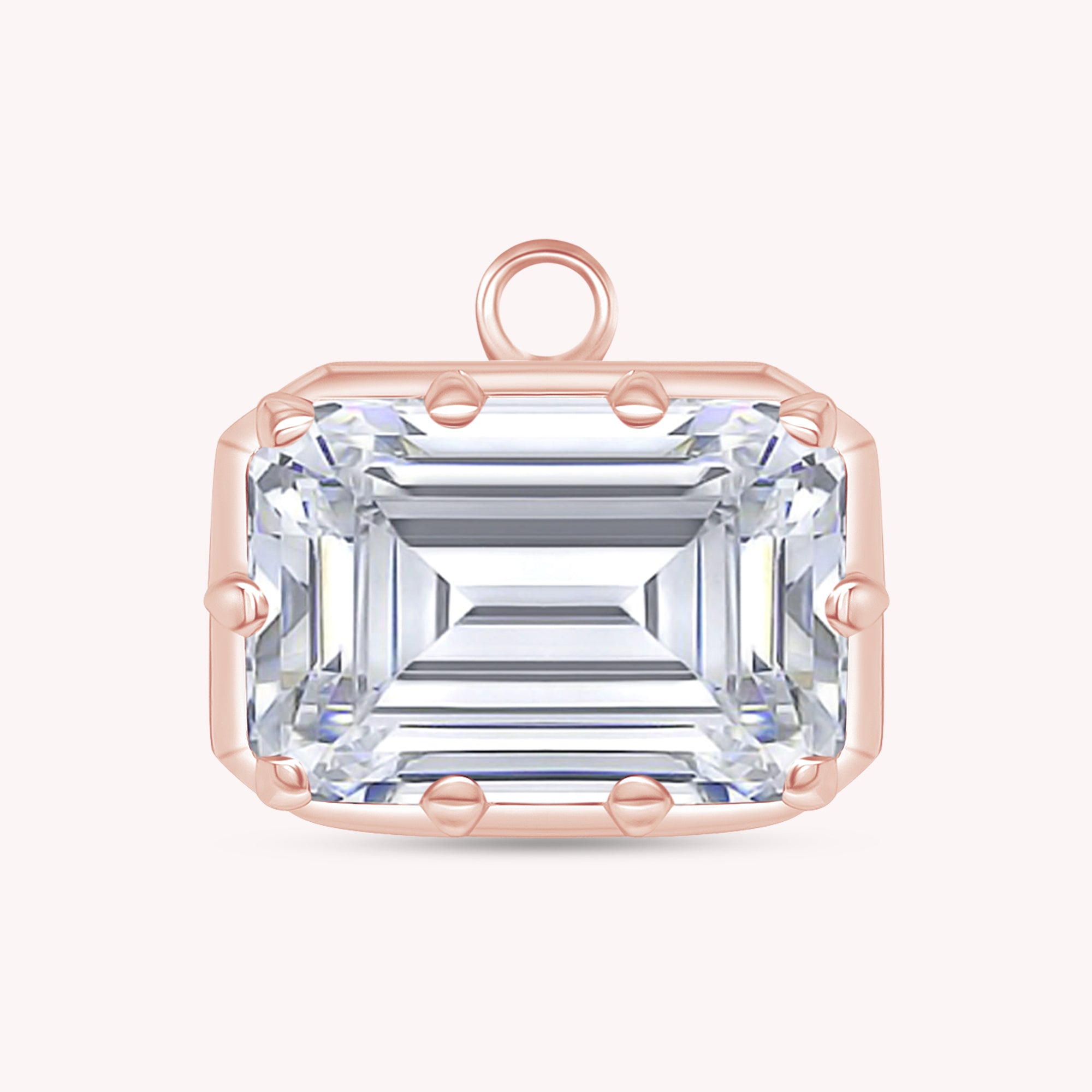Fancy Shape Moissanite Georgian setting pendants in 925 Sterling Silver