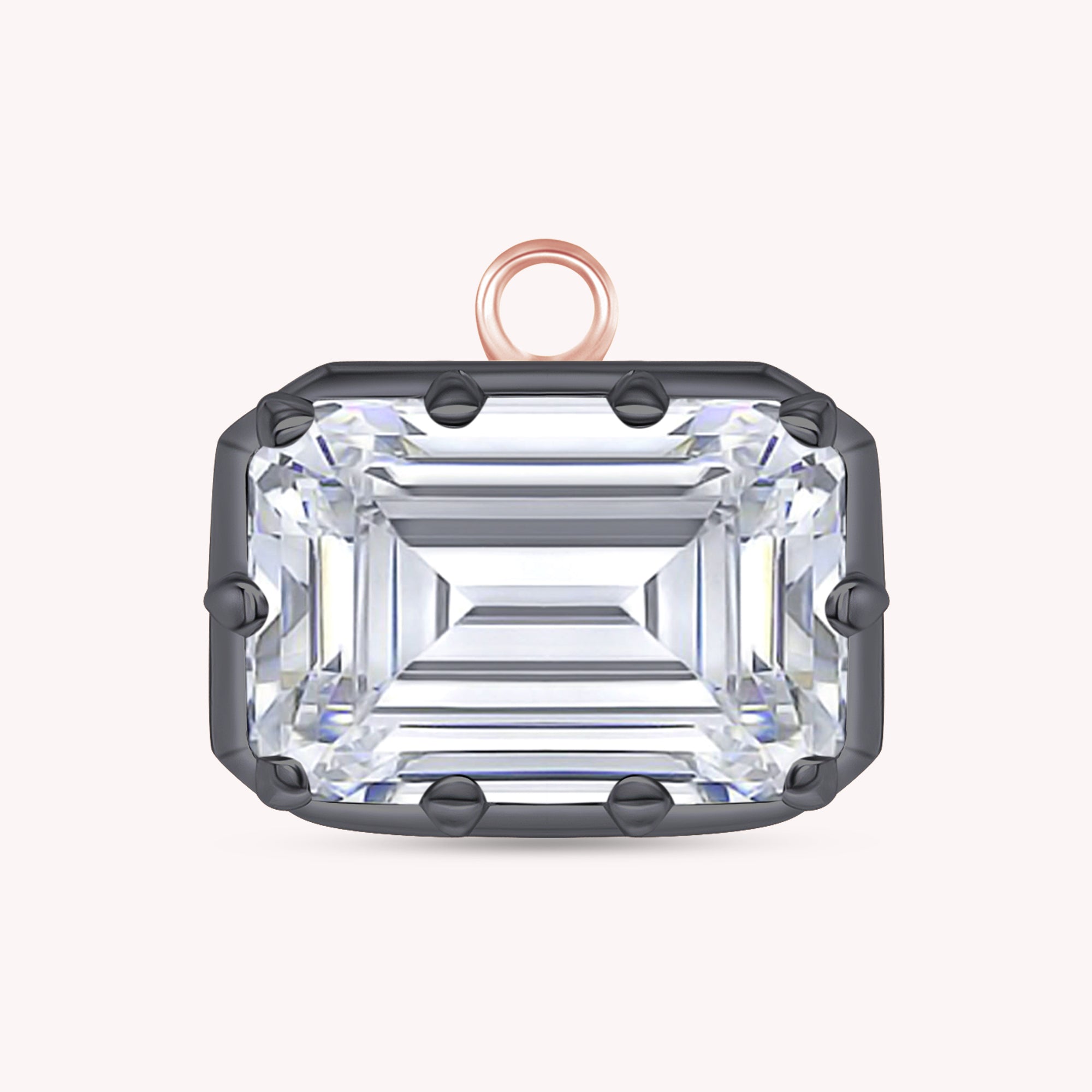 Fancy Shape Moissanite Georgian setting pendants