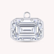 Fancy Shape Moissanite Georgian setting pendants in 925 Sterling Silver