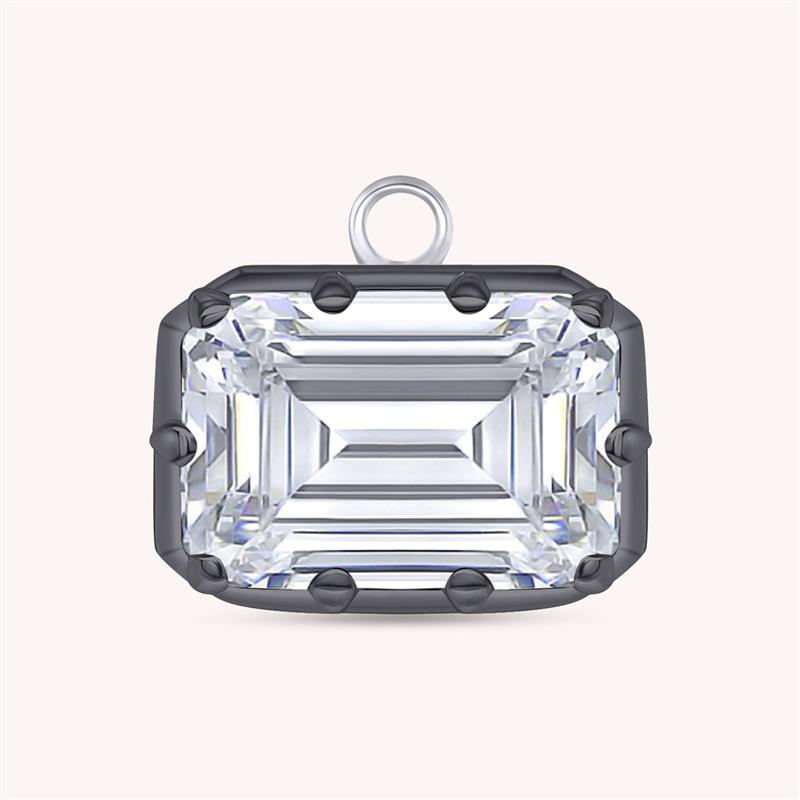 Fancy Shape Moissanite Georgian setting pendants