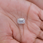 Fancy Shape Moissanite Georgian setting pendants in 925 Sterling Silver