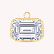 Fancy Shape Moissanite Georgian setting pendants in 925 Sterling Silver