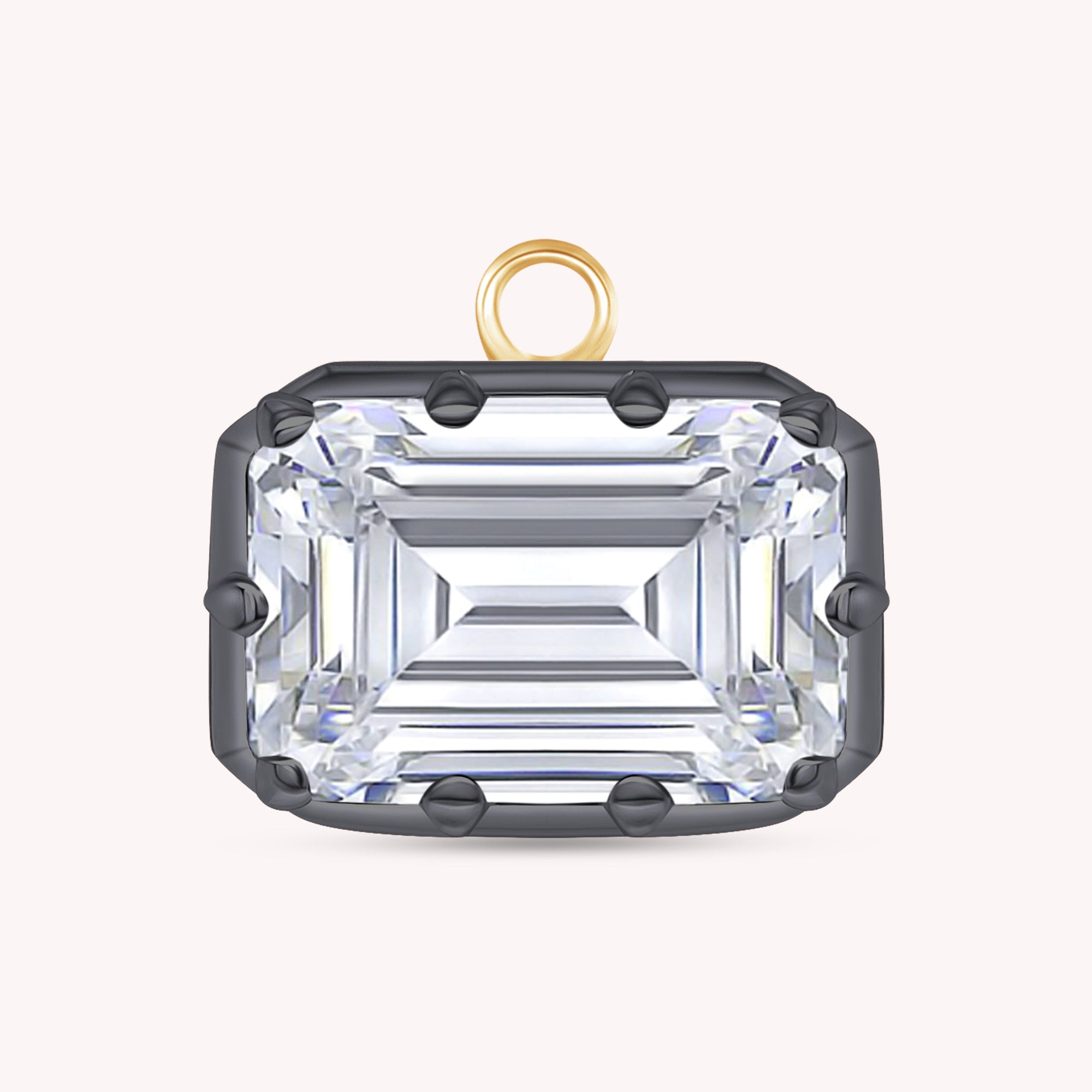 Fancy Shape Moissanite Georgian setting pendants
