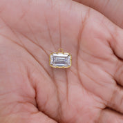 Fancy Shape Moissanite Georgian setting pendants in 925 Sterling Silver