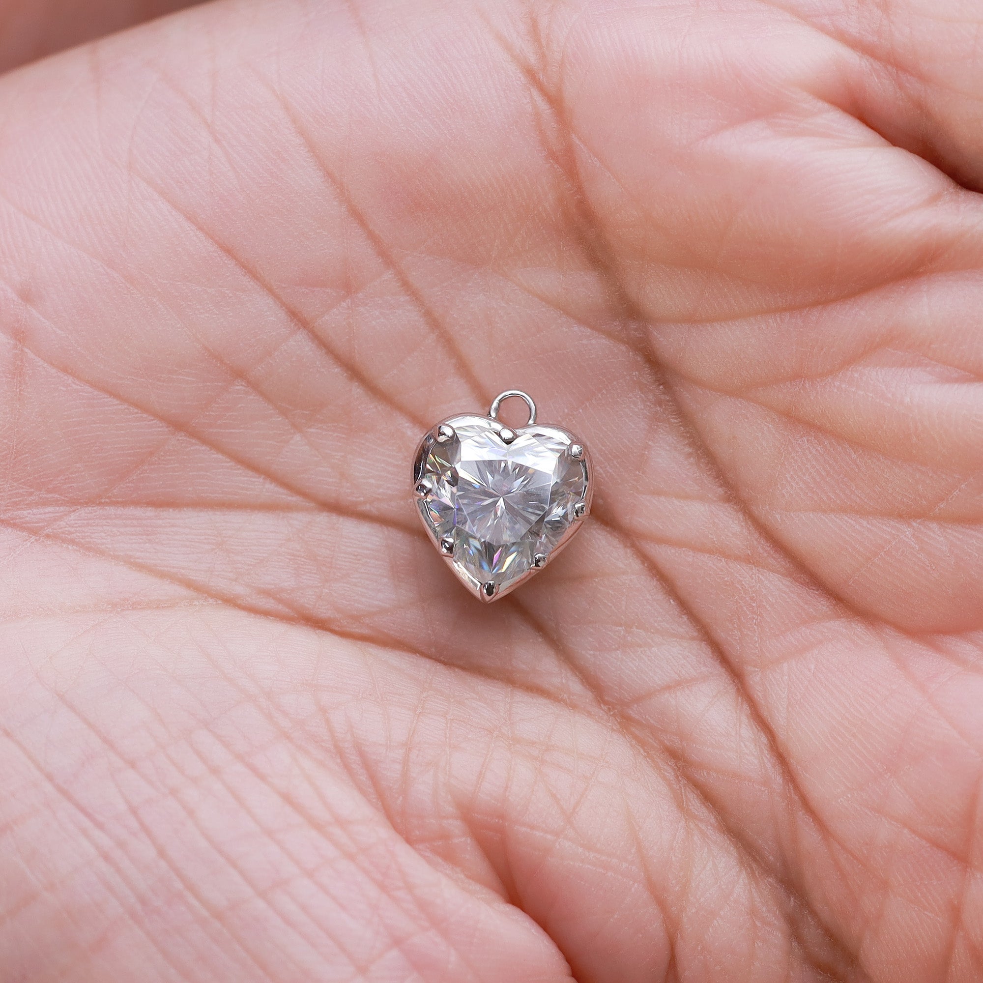 Fancy Shape Moissanite Georgian setting pendants in 925 Sterling Silver