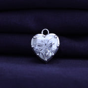 Fancy Shape Moissanite Georgian setting pendants in 925 Sterling Silver