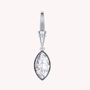 Solitaire Charm Two Tone Pendant Multi Shape 3.00 Carat Lab Created Moissanite