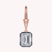 Solitaire Charm Two Tone Pendant Multi Shape 3.00 Carat Lab Created Moissanite