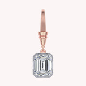 Solitaire Charm Pendant Bracelet Necklace Two Tone Pendant Multi Shape 3.00 Carat Lab Created Moissanite