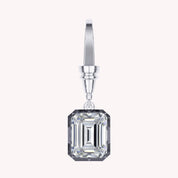 Solitaire Charm Two Tone Pendant Multi Shape 3.00 Carat Lab Created Moissanite