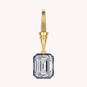 Solitaire Charm Two Tone Pendant Multi Shape 3.00 Carat Lab Created Moissanite