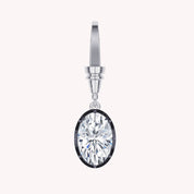 Solitaire Charm Two Tone Pendant Multi Shape 3.00 Carat Lab Created Moissanite