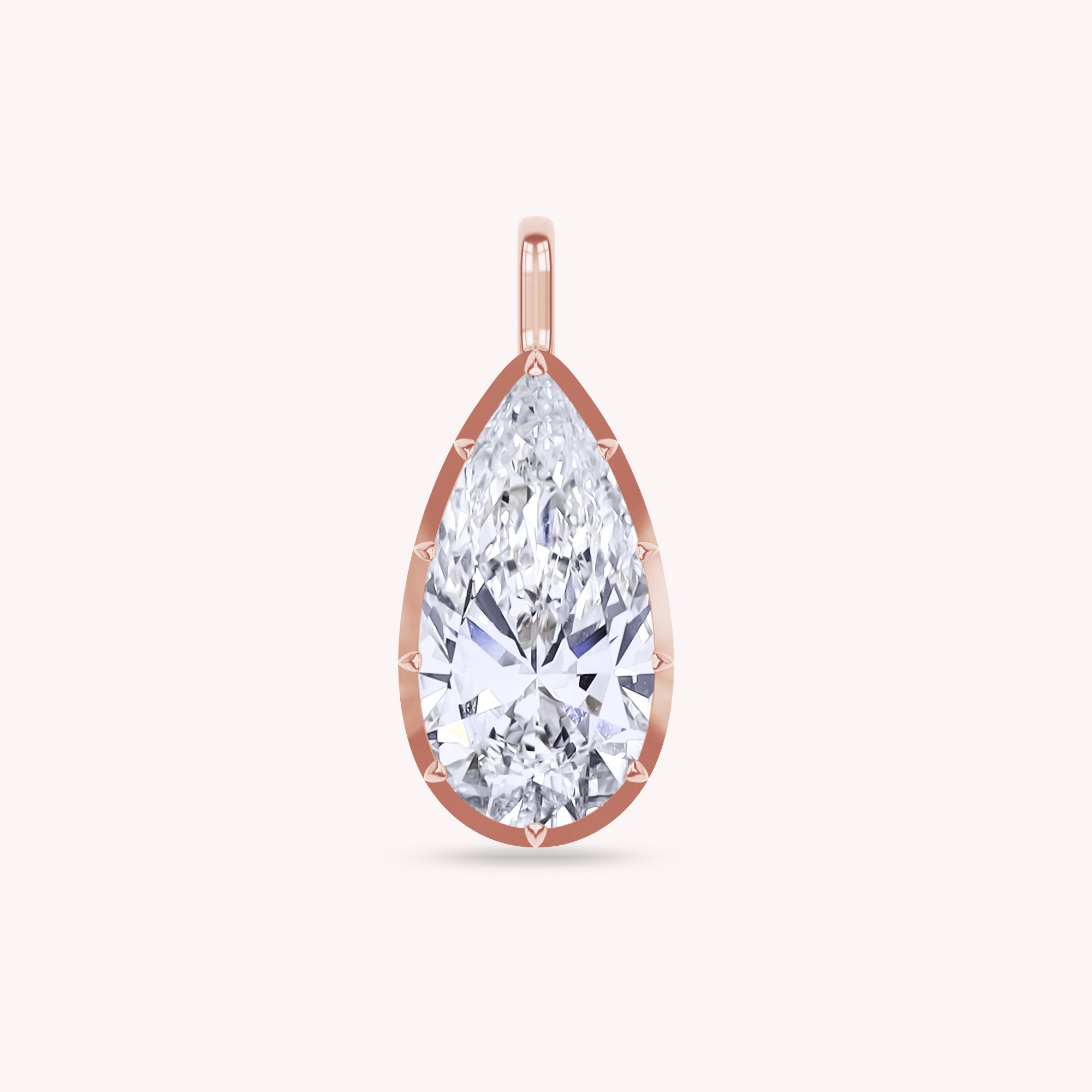 Pear Shape Lab Created Moissanite Solitaire pendant