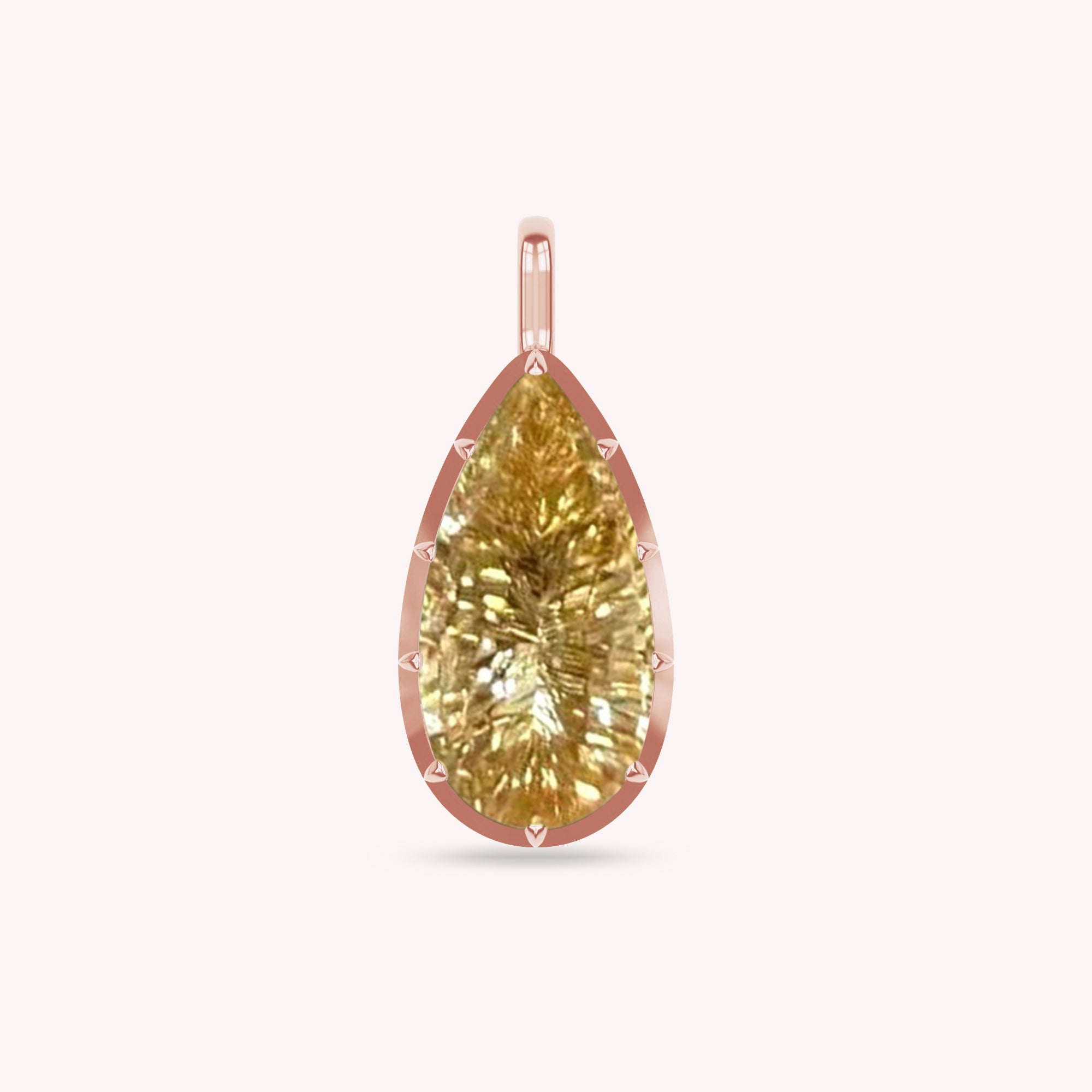 Pear Shape Lab Created Moissanite Solitaire pendant