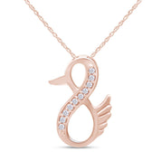 Duck Infinity Pendant Necklace