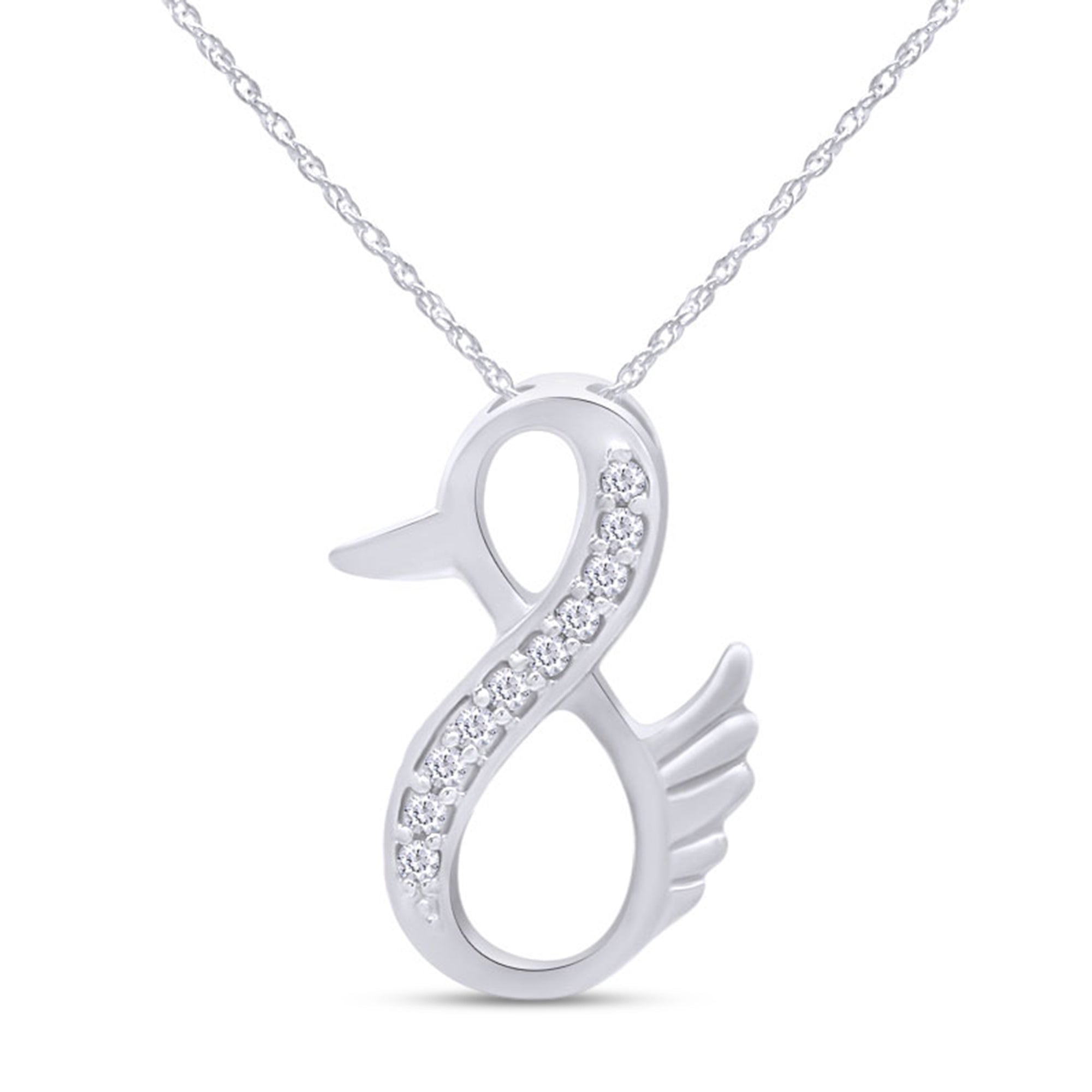 Duck Infinity Pendant Necklace