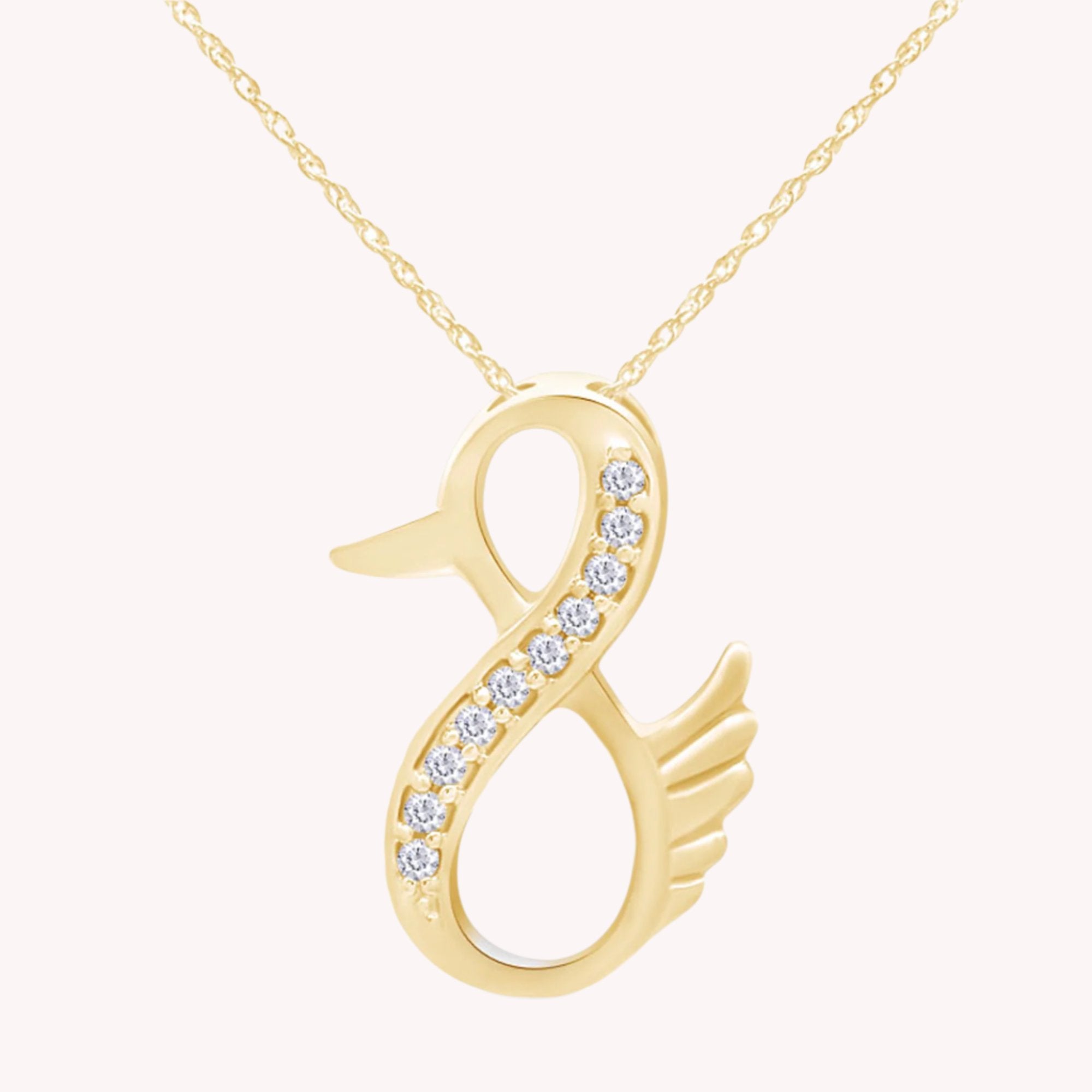 Duck Infinity Pendant Necklace