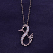 Duck Infinity Pendant Necklace