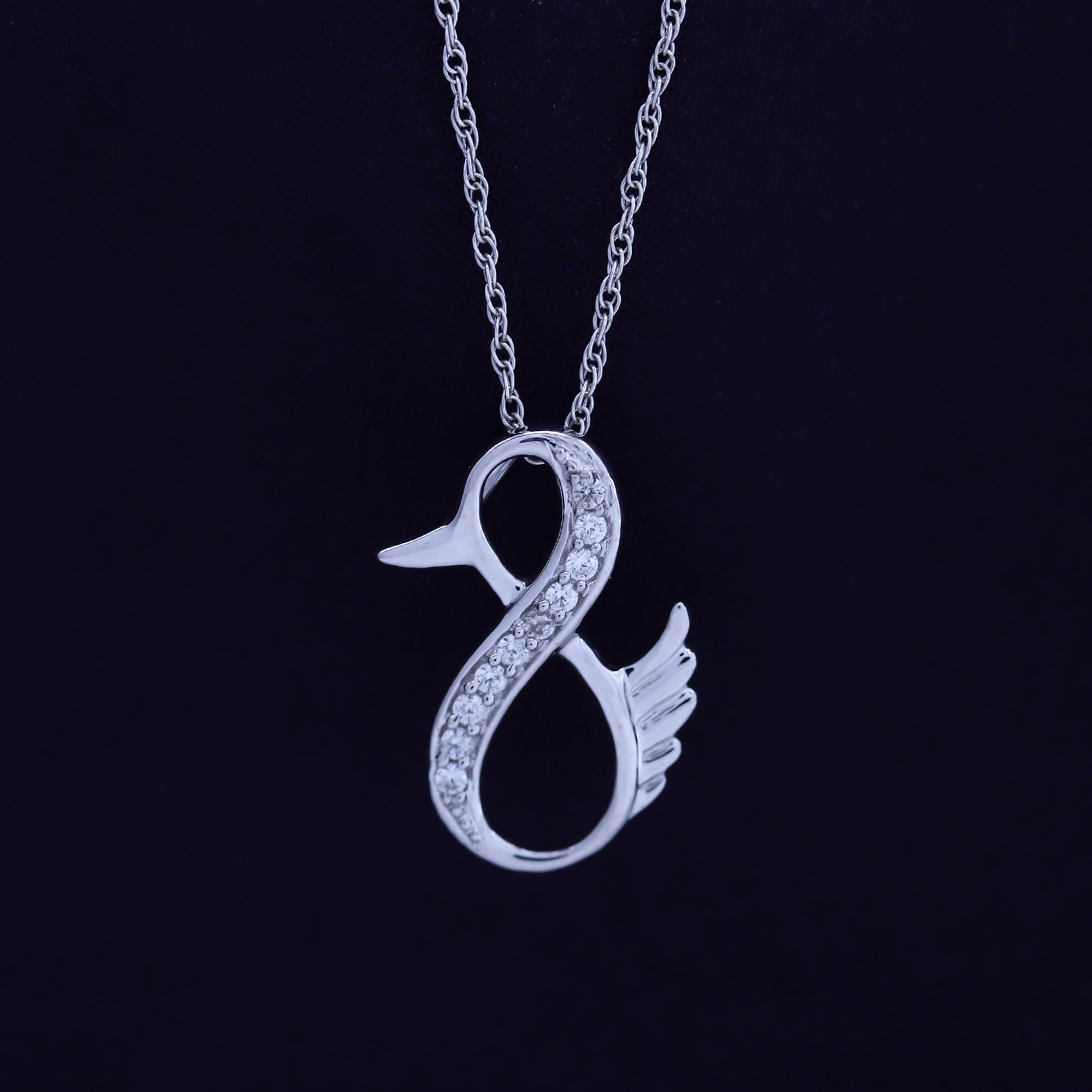 Duck Infinity Pendant Necklace