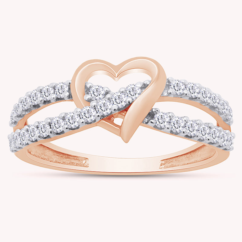 Infinity Heart Promise Moissanite Ring