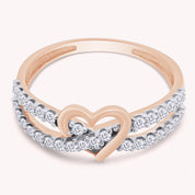 Infinity Heart Promise Moissanite Ring