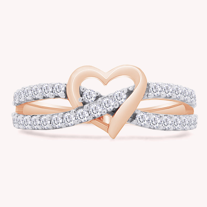 Infinity Heart Promise Moissanite Ring