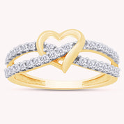 Infinity Heart White Cubic Zirconia Ring