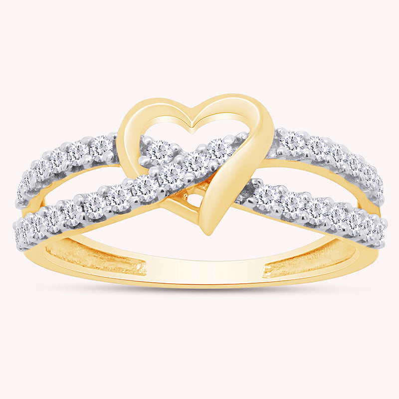 Infinity Heart Promise Moissanite Ring