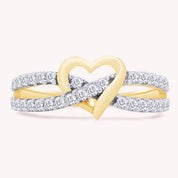 Infinity Heart White Cubic Zirconia Ring