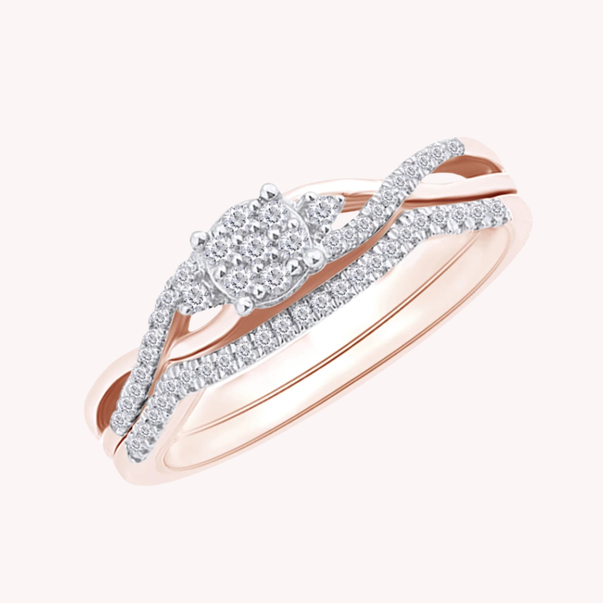 Lena Twist Bridal Set Engagement Ring