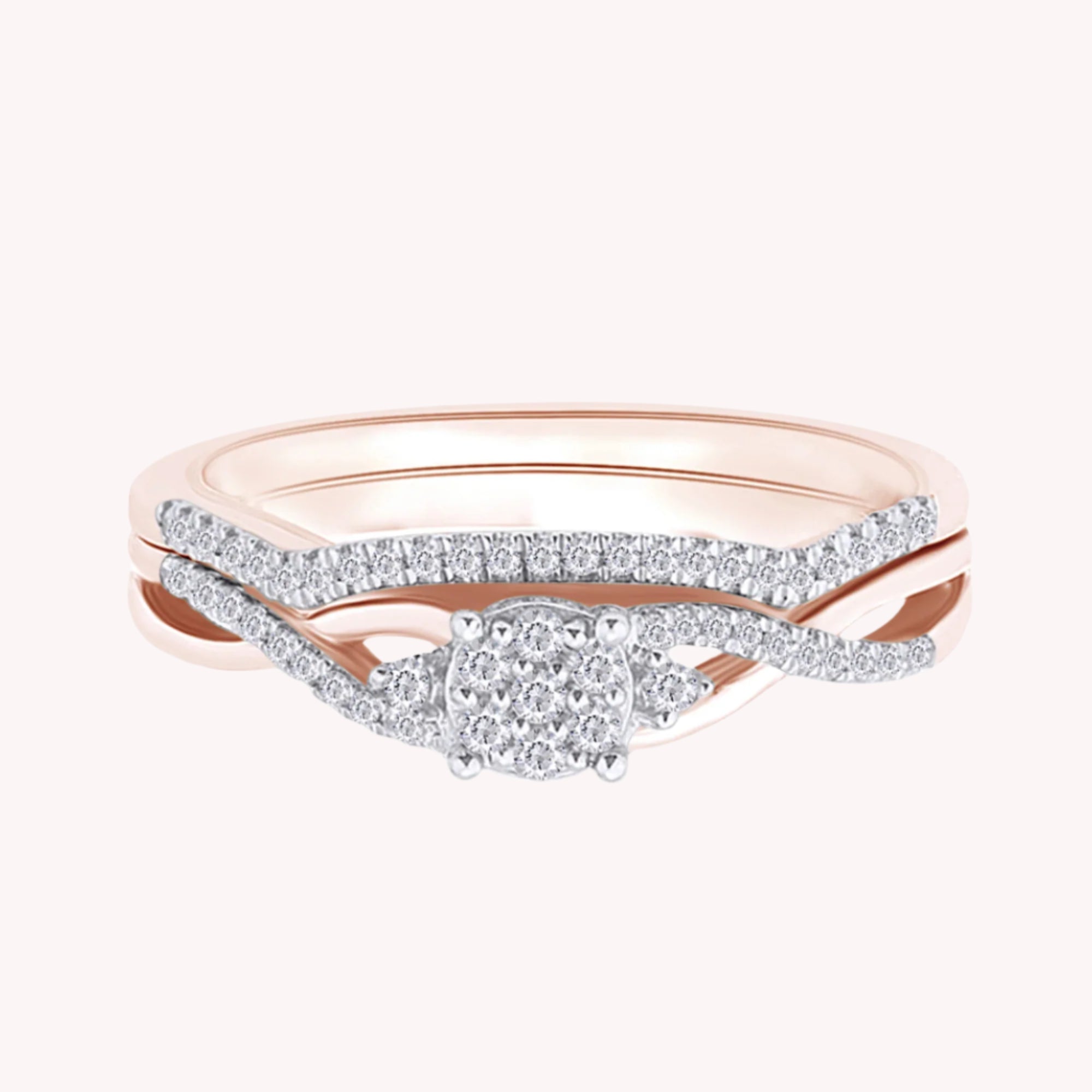 Lena Twist Bridal Set Engagement Ring