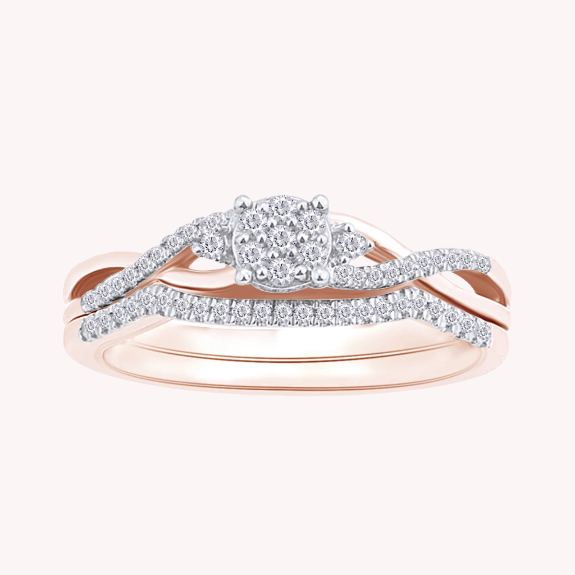 Lena Twist Bridal Set Engagement Ring