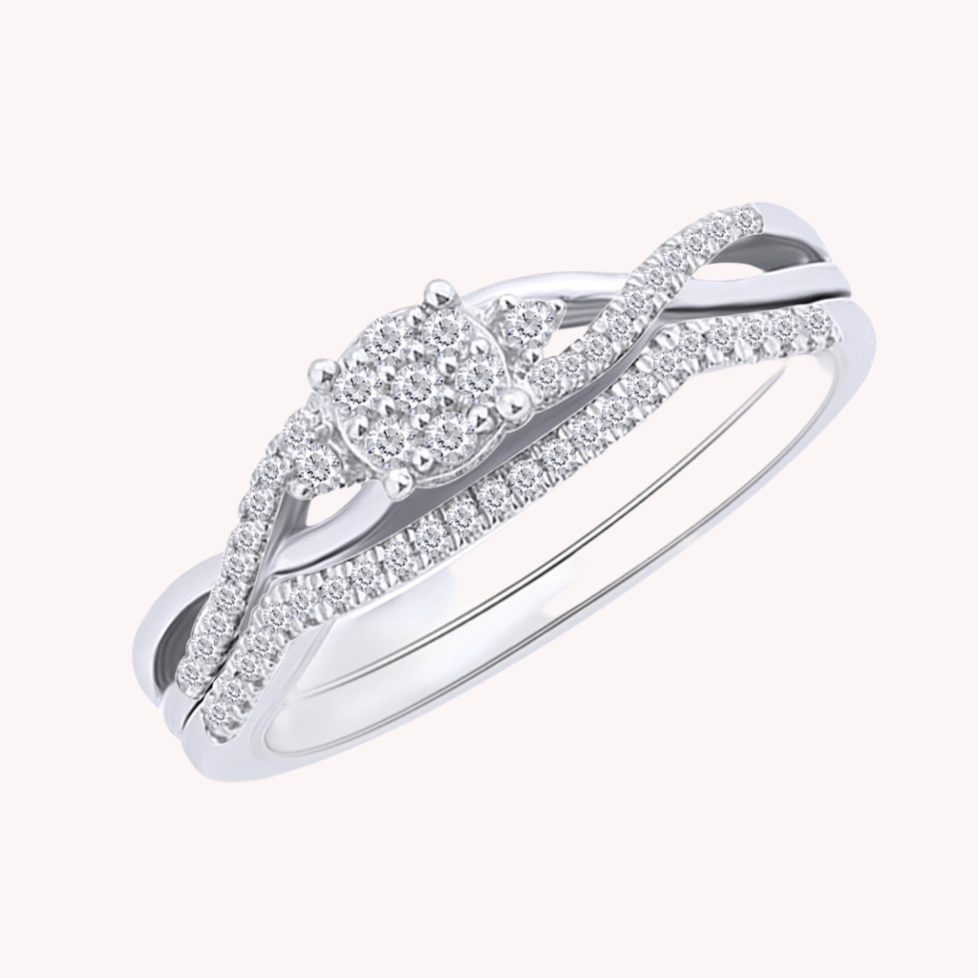 Lena Twist Bridal Set Engagement Ring