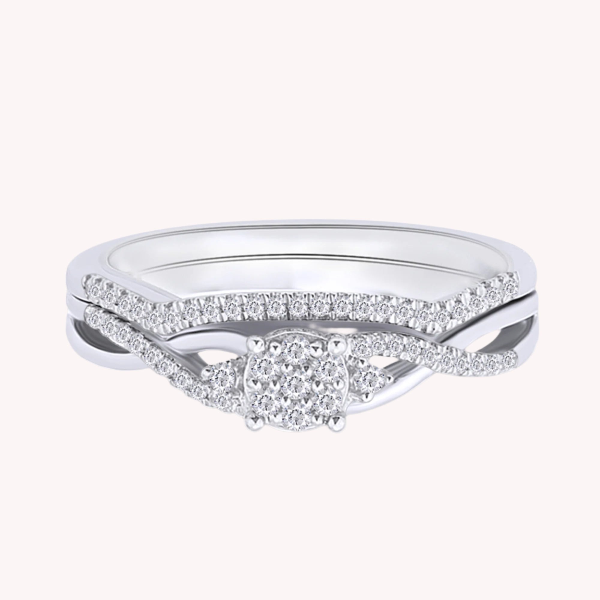 Lena Twist Bridal Set Engagement Ring