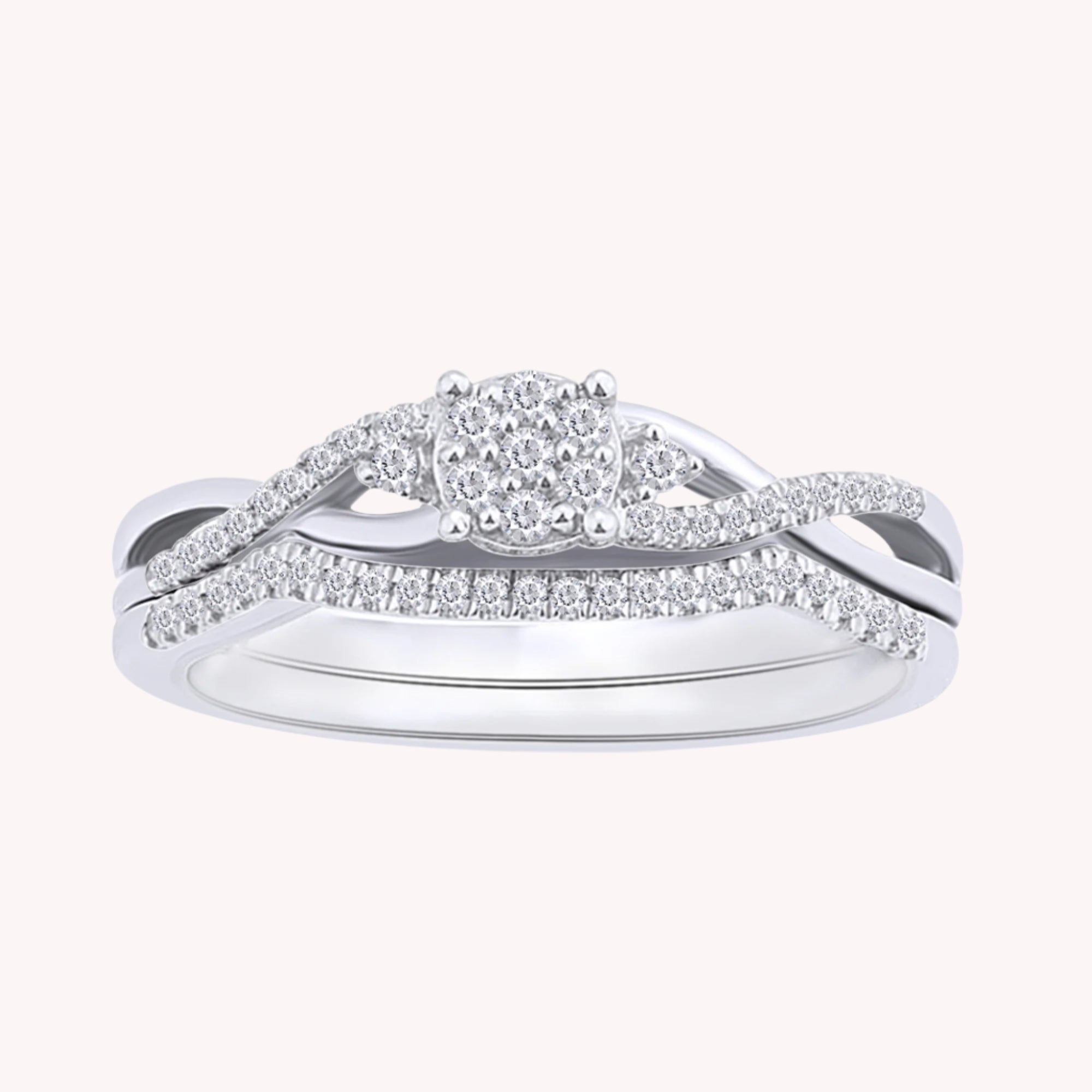 Lena Twist Bridal Set Engagement Ring