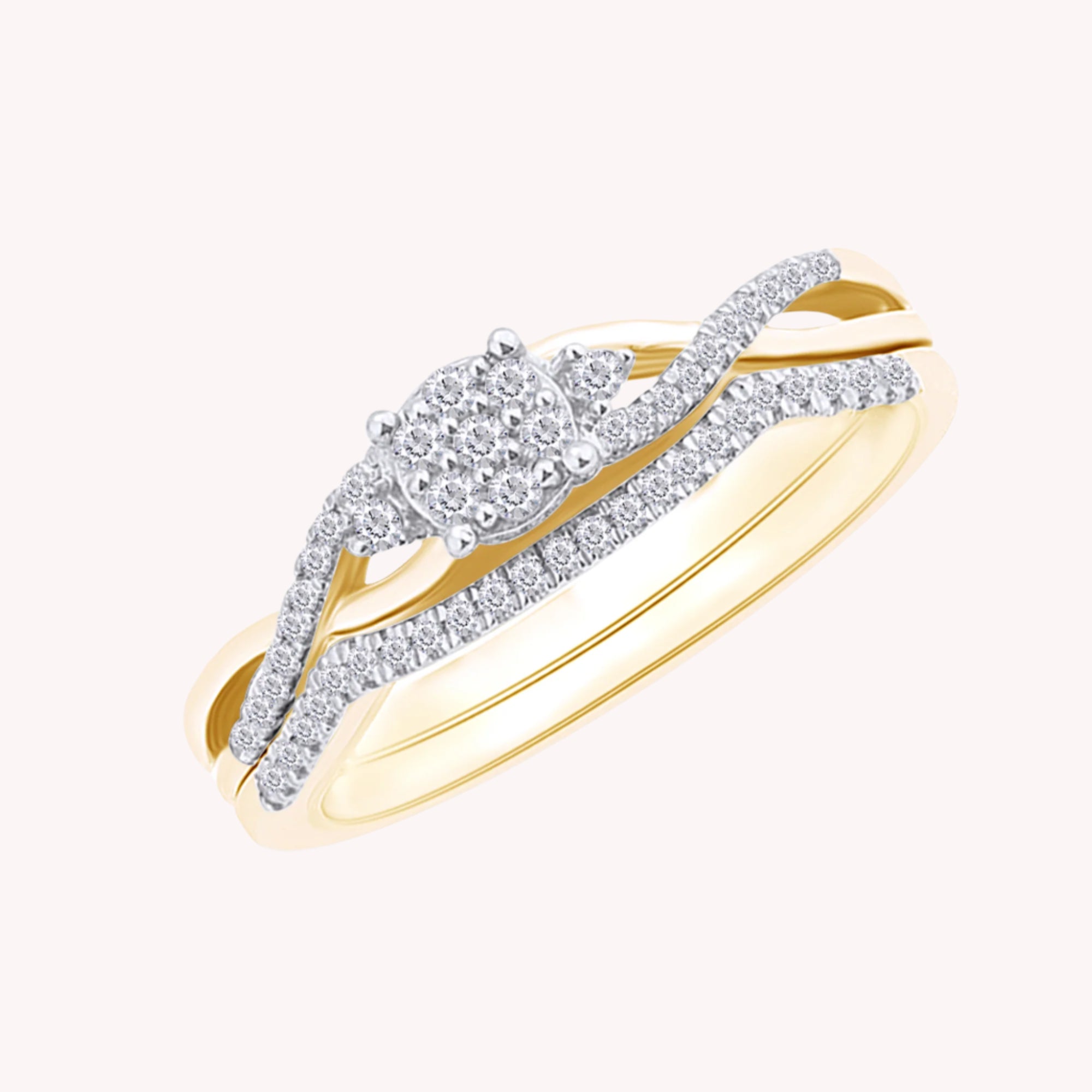 Lena Twist Bridal Set Engagement Ring