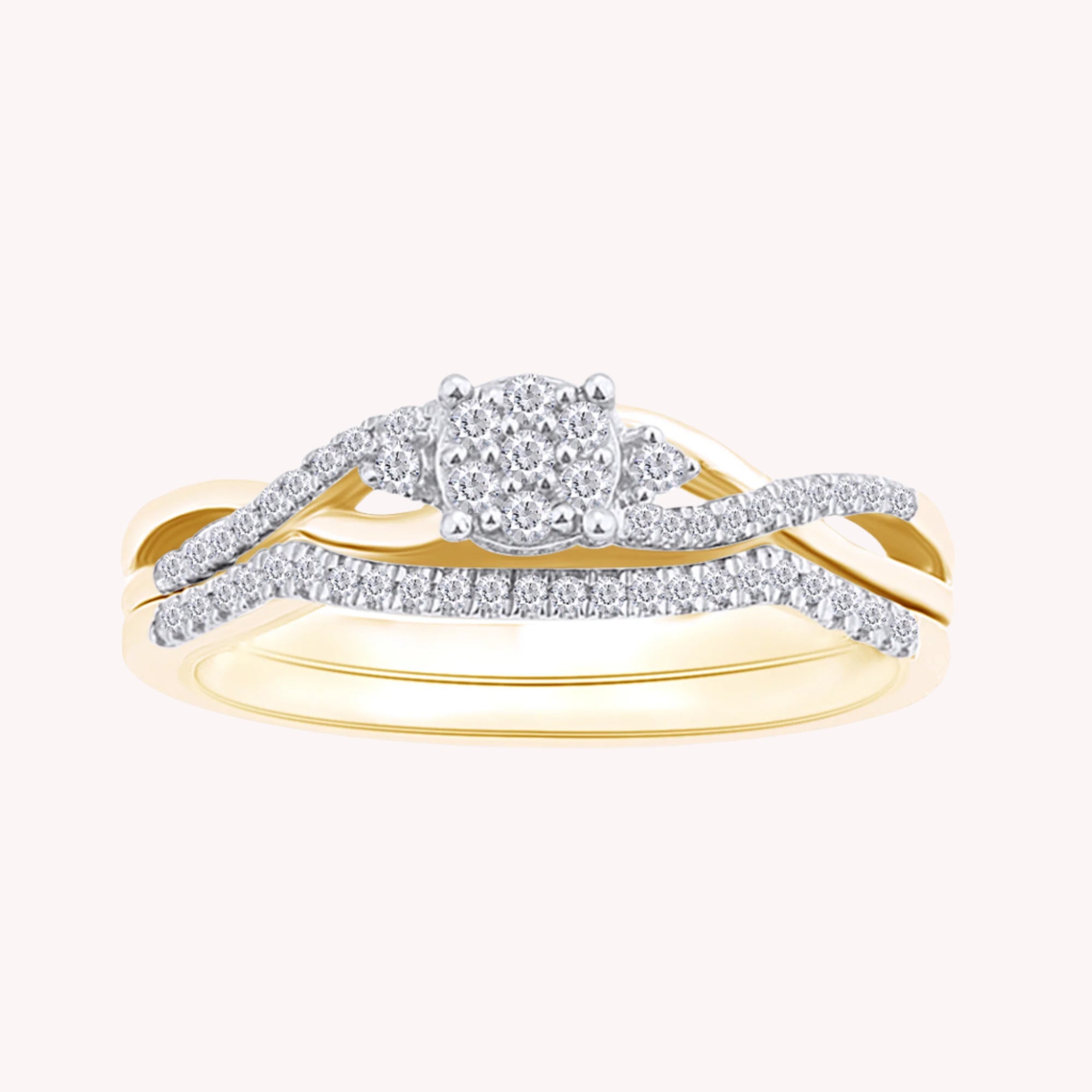 Lena Twist Bridal Set Engagement Ring