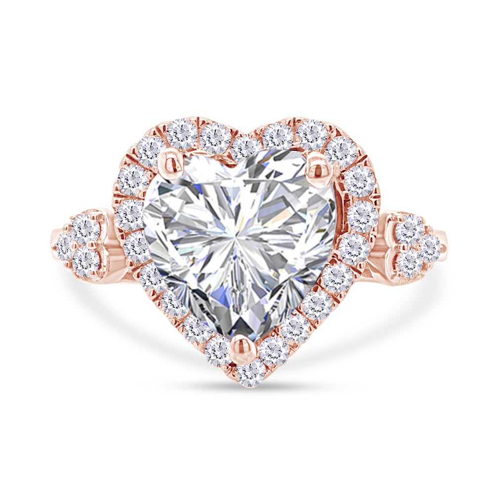 
                      
                        3 Carat Heart & Round Lab Created Moissanite Diamond Halo Promise Rings For Women In 925 Sterling Silver
                      
                    