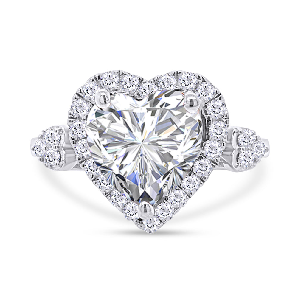 
                      
                        3 Carat Heart & Round Lab Created Moissanite Diamond Halo Promise Rings For Women In 925 Sterling Silver
                      
                    