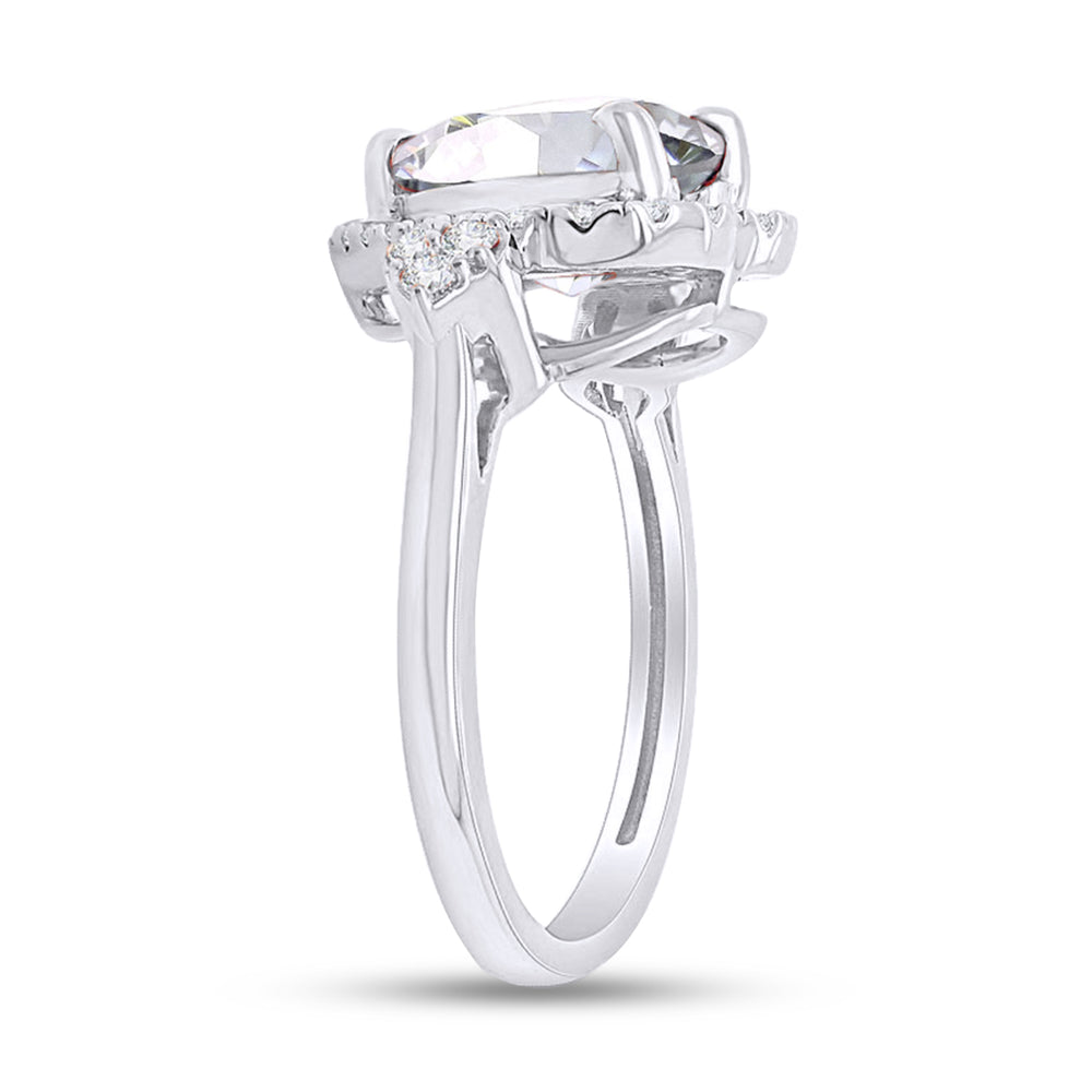 
                      
                        3 Carat Heart & Round Lab Created Moissanite Diamond Halo Promise Rings For Women In 925 Sterling Silver
                      
                    