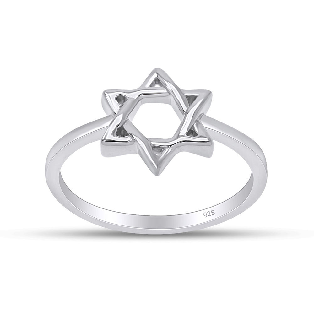 Star Of David Magen Hebrew Shield Star Symbol Ring In 925 Sterling Silver