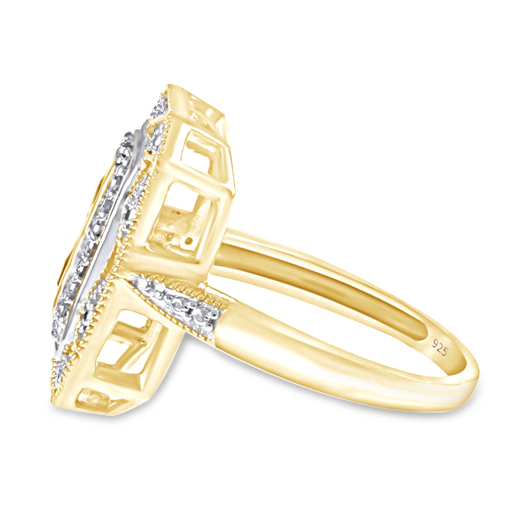 
                      
                        0.30 Carat Princess Cut Simulated Ruby & White Natural Diamond Two Tone Ring In 925 Sterling Silver
                      
                    