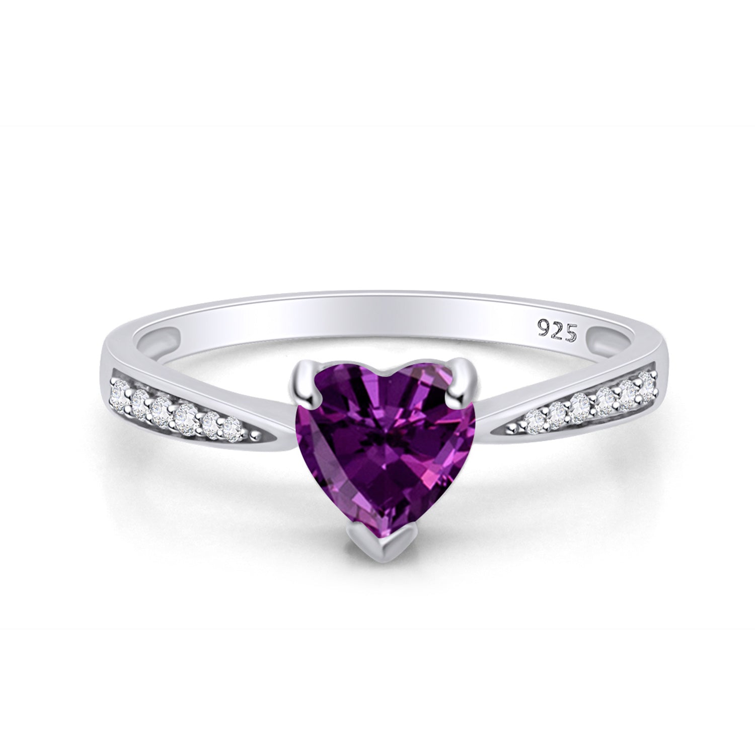 Solitaire Heart Promise Ring