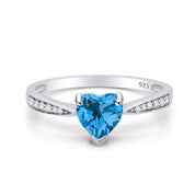 Solitaire Heart Promise Ring